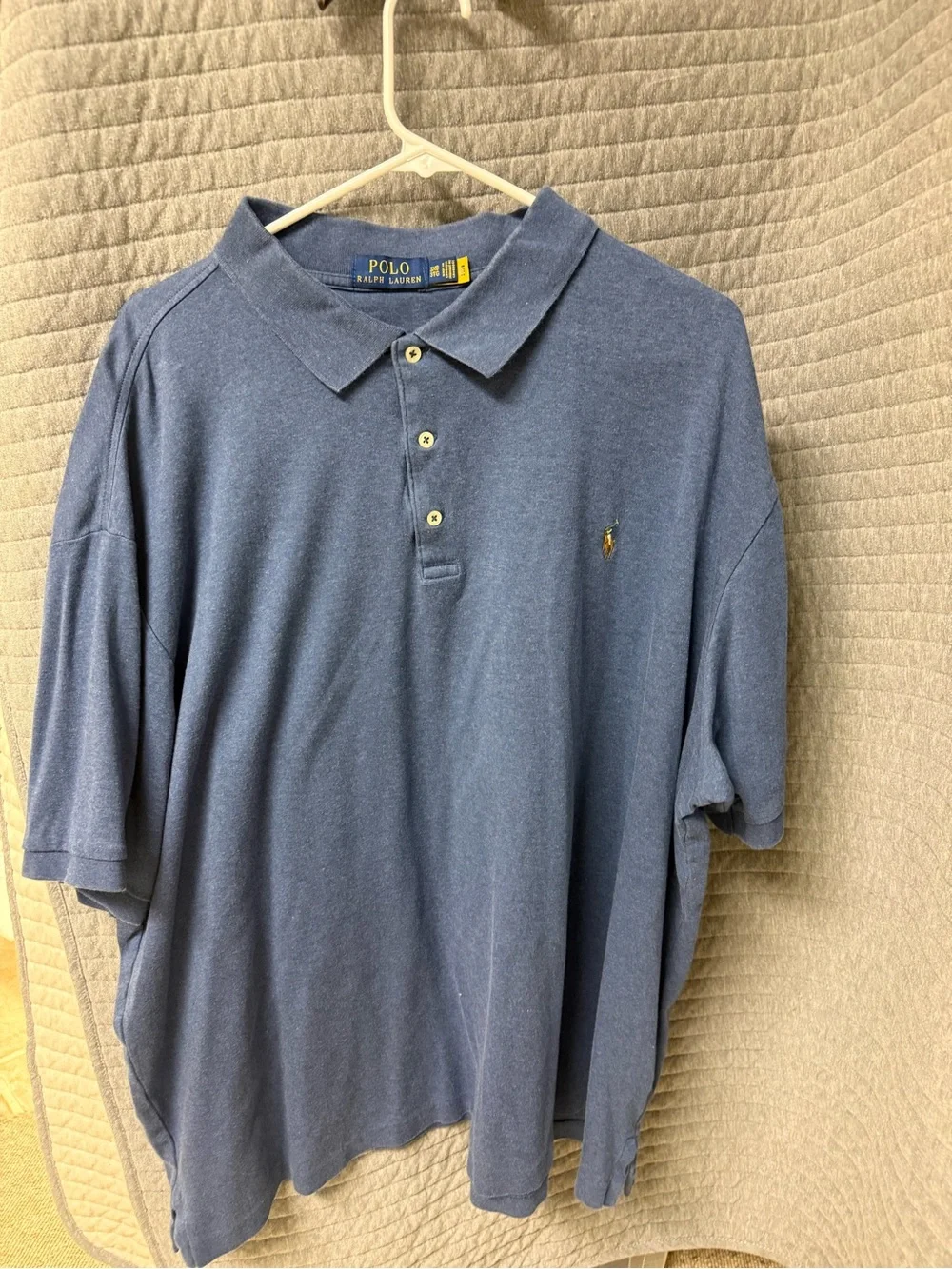 Ralph Lauren Men’s Heather Navy Polo with Embroidered Pony